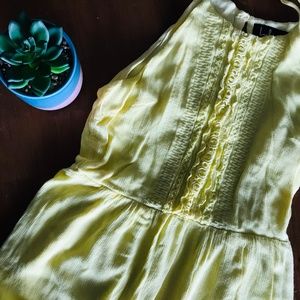 Knee-Length Bright Yellow Summer Dress
